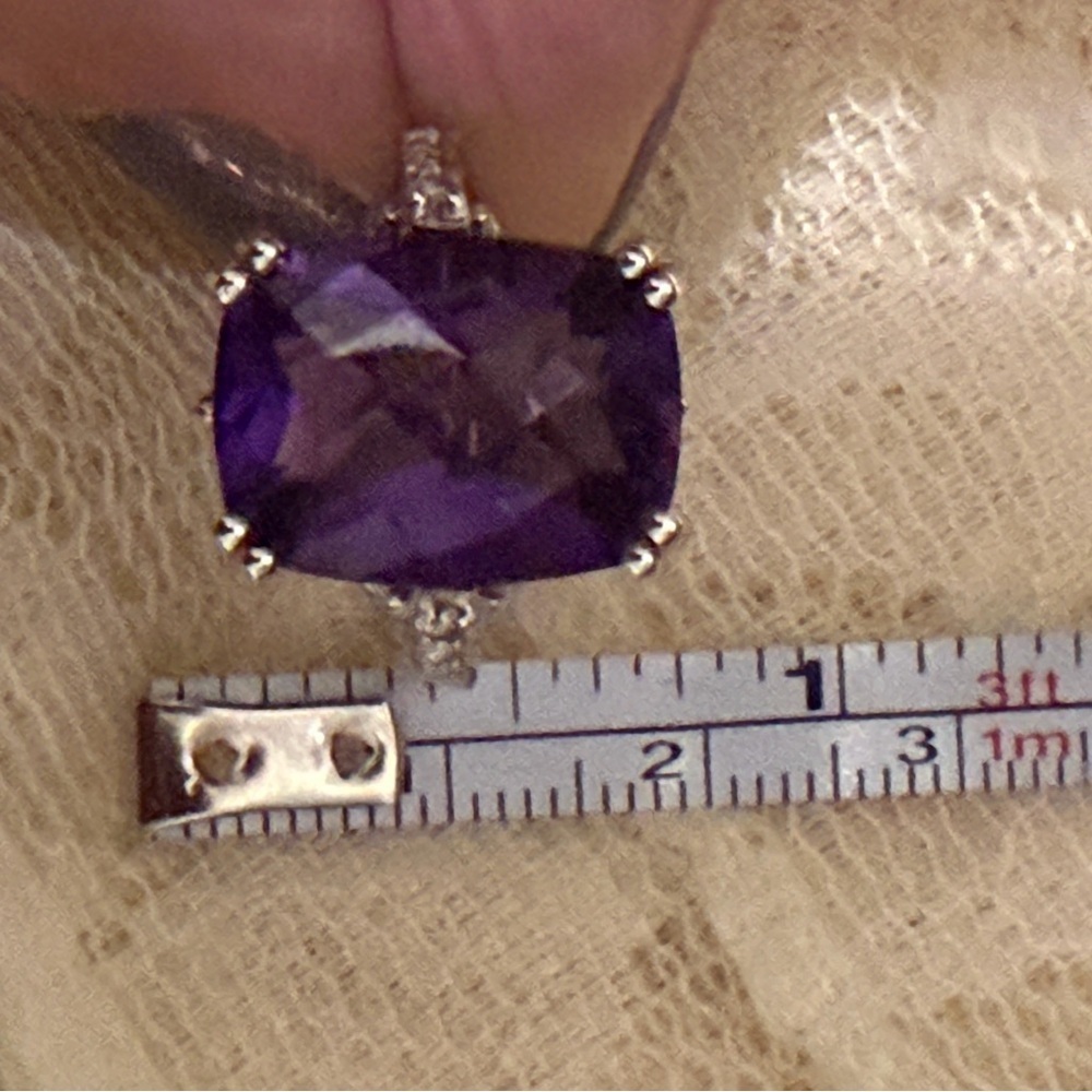 💎💎💎BOGOHO💎💎💎Vibrant Amethyst Silver Ring-size 6 - Picture 11 of 12